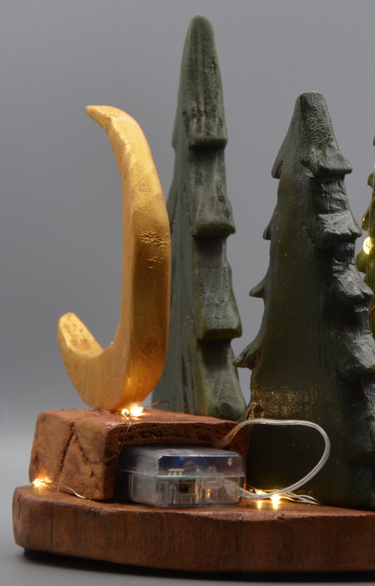 Le renard de la forêt et la lune – Décoration lumineuse LED