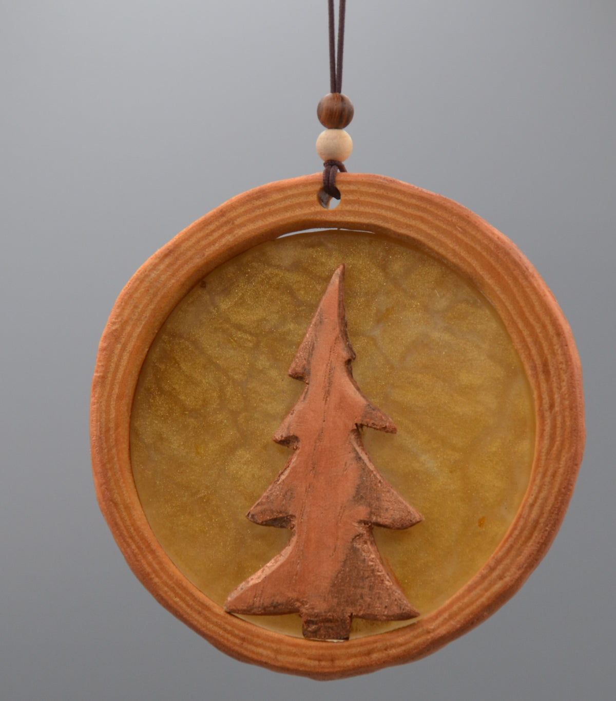 MÉDAILLON SAPIN AMBRE