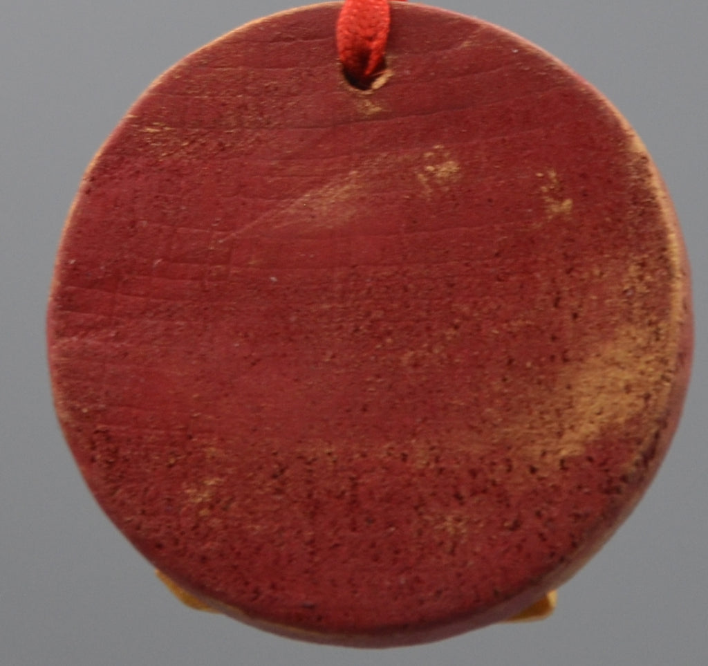 MÉDAILLON SAPIN ROUGE ET OR