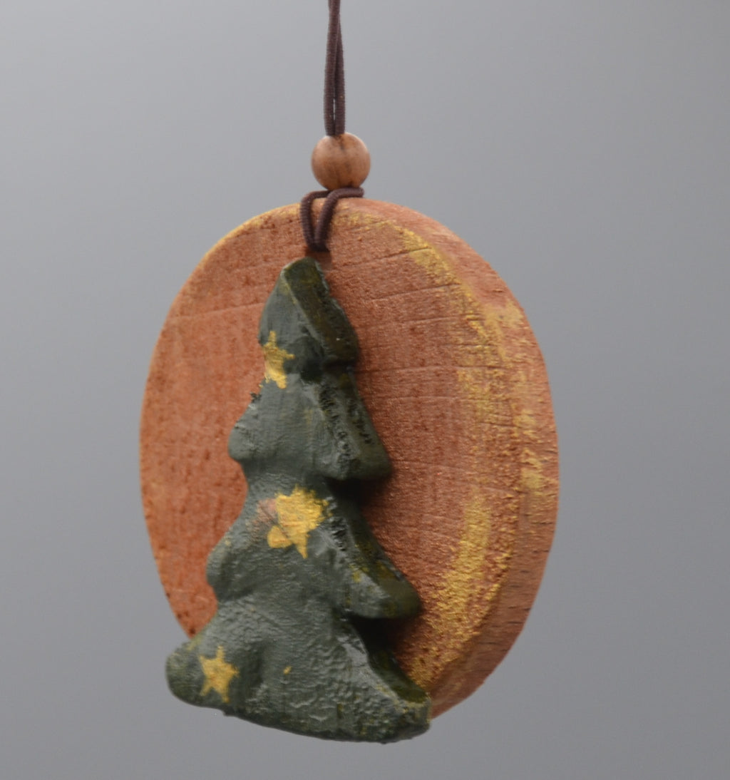 MÉDAILLON SAPIN ÉTOILE
