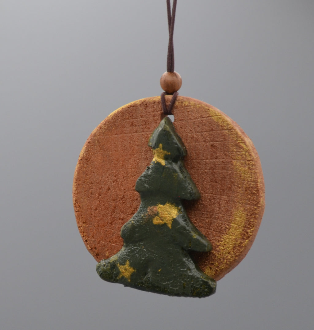 MÉDAILLON SAPIN ÉTOILE