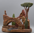 Le Lion du Jardin Oublié – Paysage décoratif – Sans éclairage
